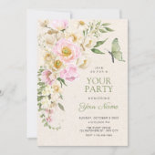 Invitation esthétique florale rustique (Devant)