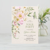 Invitation esthétique florale rustique (Debout devant)