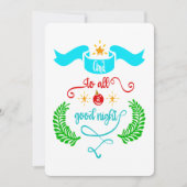 Invitation Et À Tous Bonne Nuit Noël, Typographie, ZPR (Devant)
