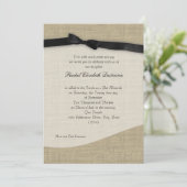Invitation et Bat mitzvah Burlap (Debout devant)