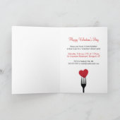 Invitation et carte avec une fourchette dans mon c (Intérieur)