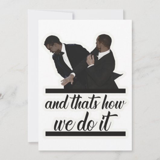 Invitation Et c'est comme ça que nous le faisons (décrit) que (Dos)