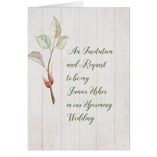 Invitation et demande de Faux Wood (Devant)