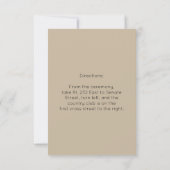 Invitation et direction de réception modèle de mar (Dos)