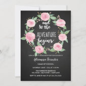 Invitation Et Donc L'Aventure Commence| Diplômé en tableau de (Devant)