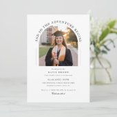 Invitation Et donc l'aventure commence Grand Party Arch Photo (Debout devant)