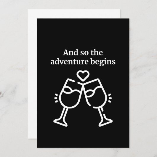 Invitation Et donc l'aventure commence - Weeding (Devant / Derrière)