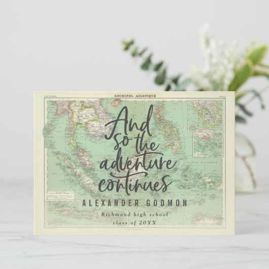 Invitation Et donc l'aventure continue (Debout devant)