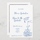 Invitation et faire-part de diplôme (Devant / Derrière)