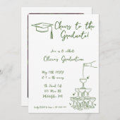 Invitation et faire-part de diplôme (Devant / Derrière)