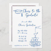 Invitation et faire-part de diplôme (Devant / Derrière)