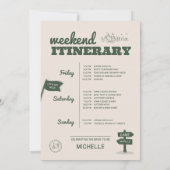 Invitation et itinéraire de l'enterrement de vie d (Dos)