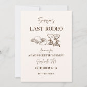 Invitation et Itinéraire du dernier Rodeo Bachelor (Devant)