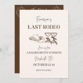 Invitation et Itinéraire du dernier Rodeo Bachelor (Devant / Derrière)