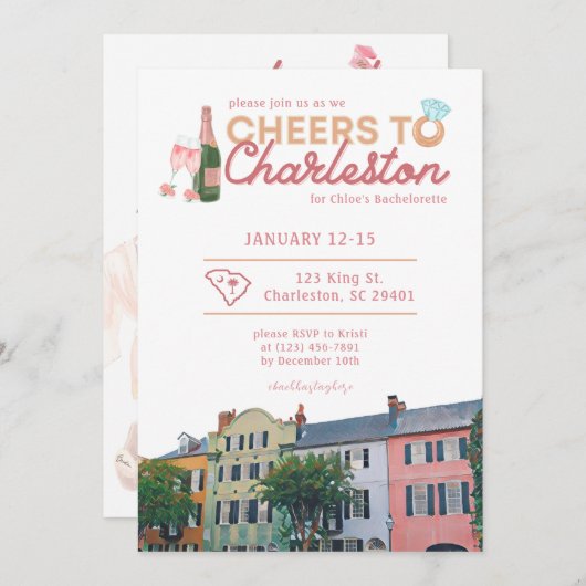 Invitation et itinéraire pour l'enterrement de vie (Devant / Derrière)