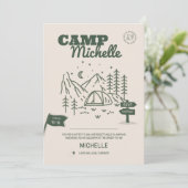 Invitation et itinéraire pour un camp de bachelore (Debout devant)