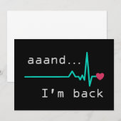 Invitation Et je suis de retour, Heart Attack Survivor Busine (Devant / Derrière)