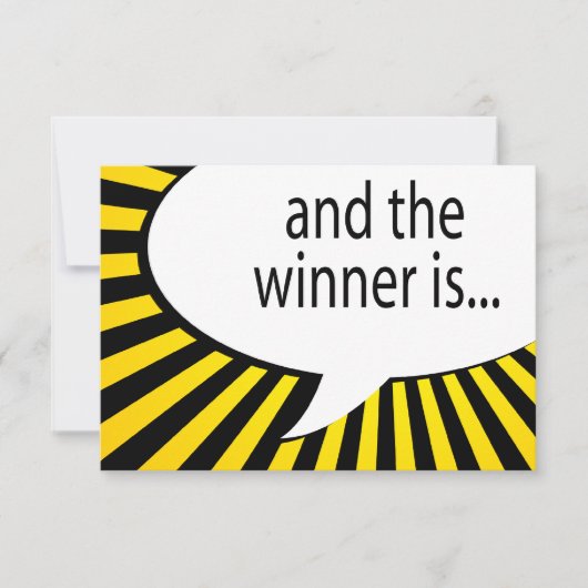 Invitation et le gagnant est ! bulle comique de la parole (Devant)