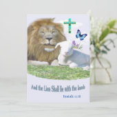 Invitation Et le Lion couchera avec l'Agneau (Debout devant)