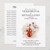 Invitation et programme du récital de musique mode (Devant / Derrière)