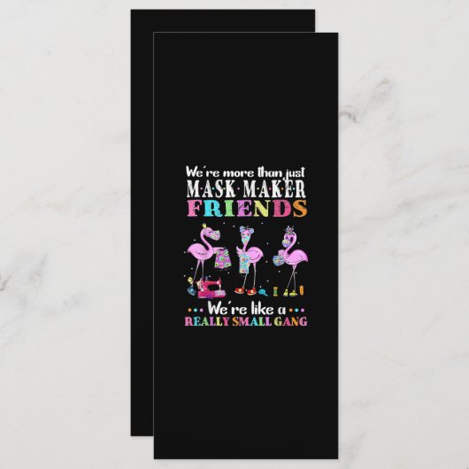 Invitation Étaient Plus Que Juste Mask Maker Flamant rose Ami (Devant / Derrière)