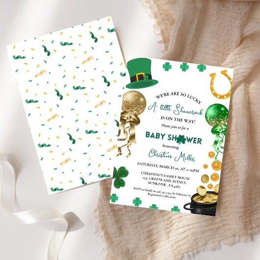 Invitation Étaient si Lucky St patrick Baby shower de jour
