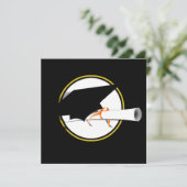 Invitation Étaler Casquette sur Arrière - plan noir (Debout devant)