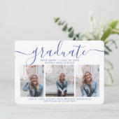 Invitation Étalonnage de script moderne 3 diplôme de photogra (Debout devant)