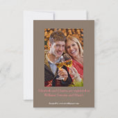 Invitation Étamine élégante - le wedding shower du couple 3x5 (Dos)