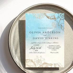 Invitation Etanche méditerranéenne Mariage élégant