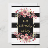 Invitation Etanchéité feutrée Florale 40e anniversaire (Devant)