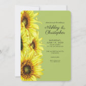 Invitation Etanchéité Sunflower Mariage vert clair (Devant)