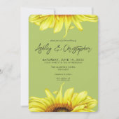 Invitation Etanchéité Sunflower Mariage vert clair (Devant)