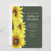 Invitation Etanchéité Tournesol Moss Mariage vert (Devant)
