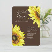 Invitation Etanchéité Tournesol Wedding shower Brown (Debout devant)
