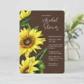 Invitation Etanchéité Tournesol Wedding shower Brown (Debout devant)