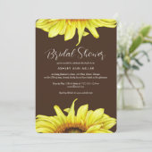 Invitation Etanchéité Tournesol Wedding shower Brown (Debout devant)