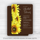 Invitation Etanchéité Tournesol Wedding shower Brown