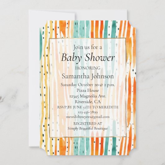 Invitation Etanchéité turquoise à l'orange (Devant)