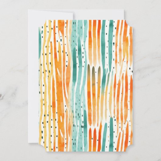 Invitation Etanchéité turquoise à l'orange (Dos)