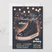 Invitation Étape Chic Chaussure Fille Sweet 16 Basket Ball An (Devant)