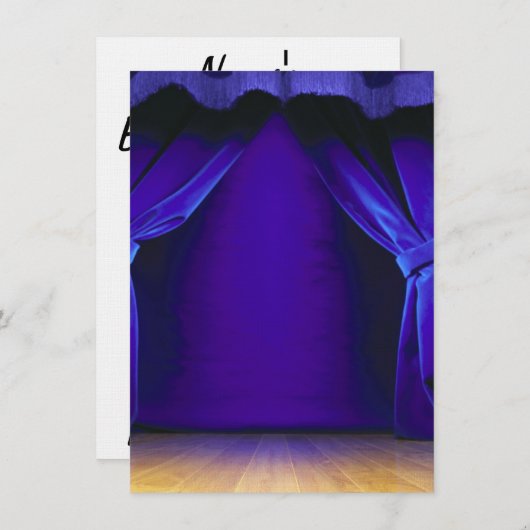 Invitation Étape vide avec des rideaux (Devant / Derrière)