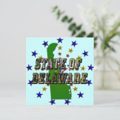 Invitation État du Delaware Image Texte et Plan Plan Plan (Debout devant)