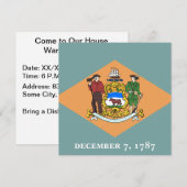Invitation État du drapeau du Delaware (Devant / Derrière)