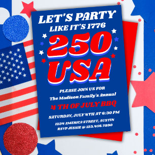 Invitation États-Unis 250 Fêtez comme en 1776