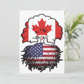 Invitation États-Unis Amérique Canada drapeau des racines de  (Debout devant)
