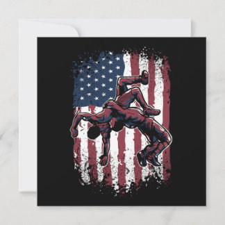 Invitation États-Unis lutte drapeau américain Westler lutte