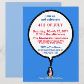 Invitation États-Unis Mme Pingouin parlante 4 juillet (Devant / Derrière)