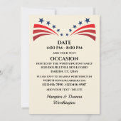 Invitation États-Unis patriotiques (Dos)