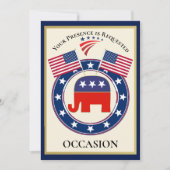 Invitation États-Unis patriotiques (Devant)